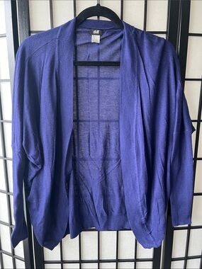 H&M Women's Open-Front Cardigan - Royal Purple